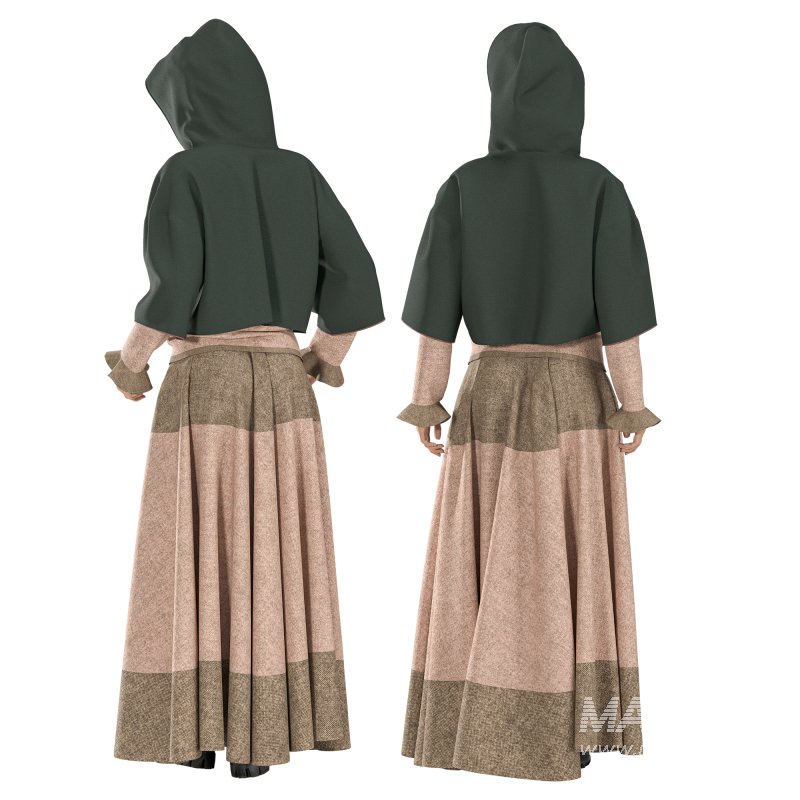 Medival Vintage Woman Outfit - Image 4