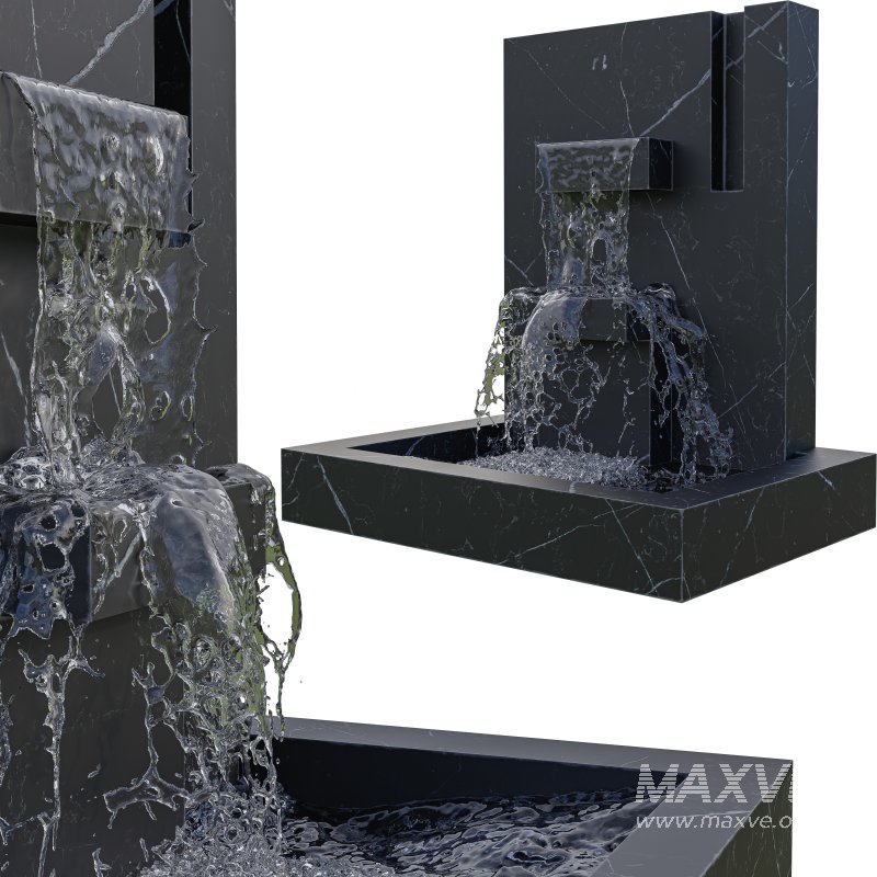 Modern Black Fountain - Image 4