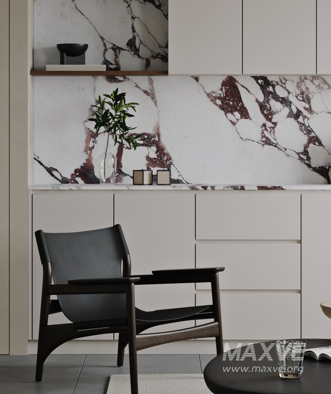 Modern living room and dining room interior scene - Image 2