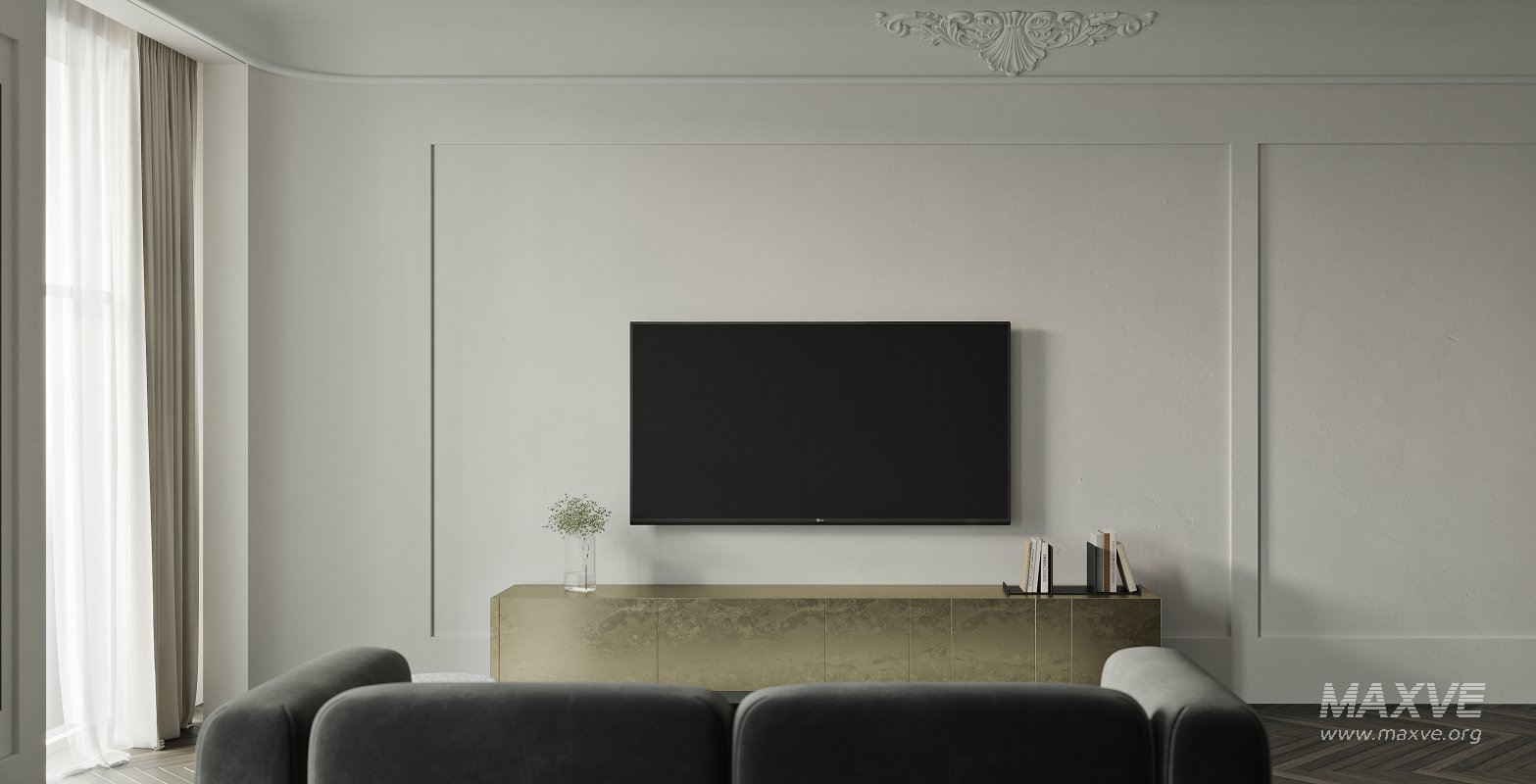 Modern living room and dining room interior scene - Image 9