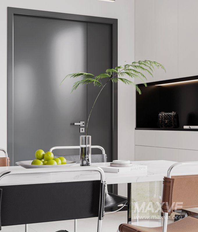 Modern living room and dining room interior scene - Image 3