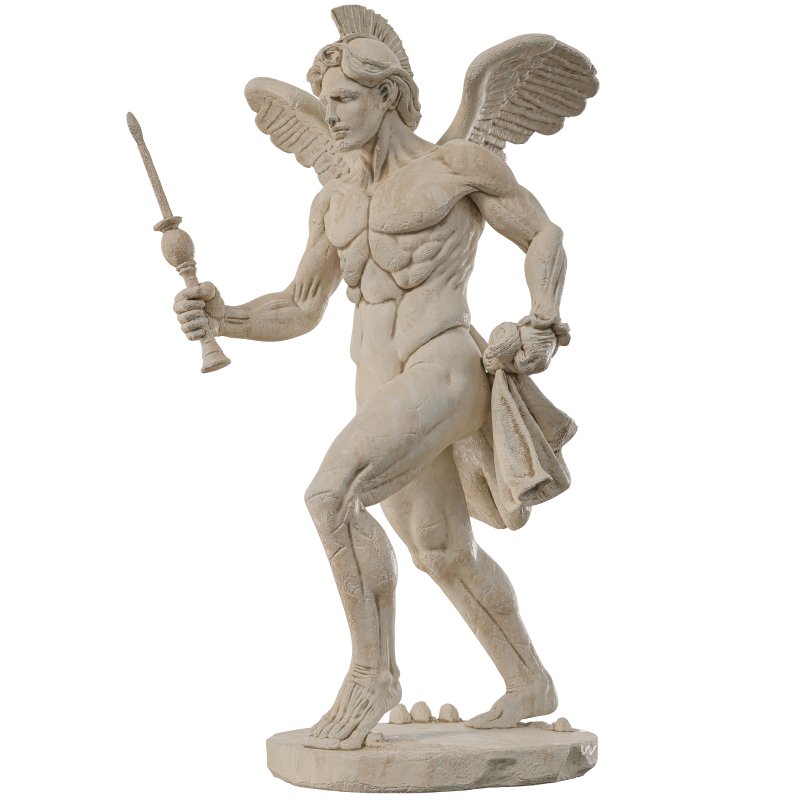 Ancient Old Greek Soldier Sculpture - Image 1
