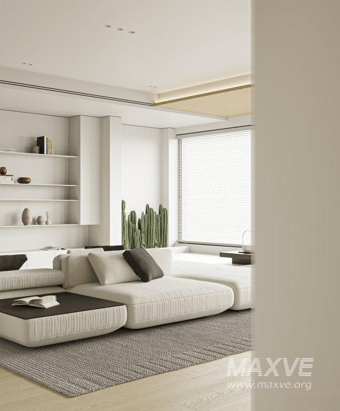 Modern living room and dining room interior scene - Image 5