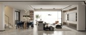 Modern living room and dining room interior scene - Thumbnail 1