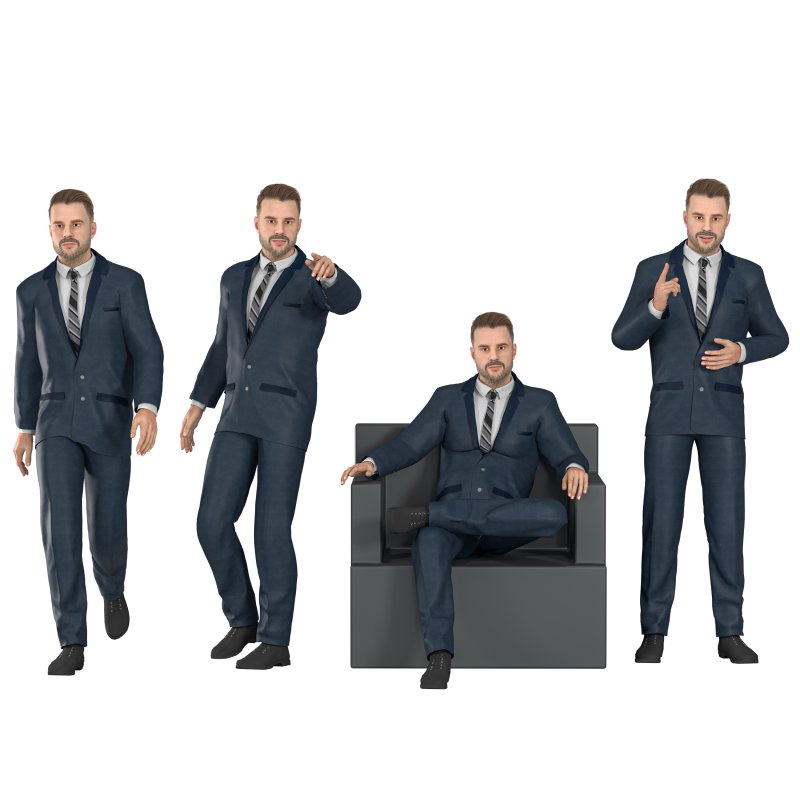Business Man 04 poses - Image 5