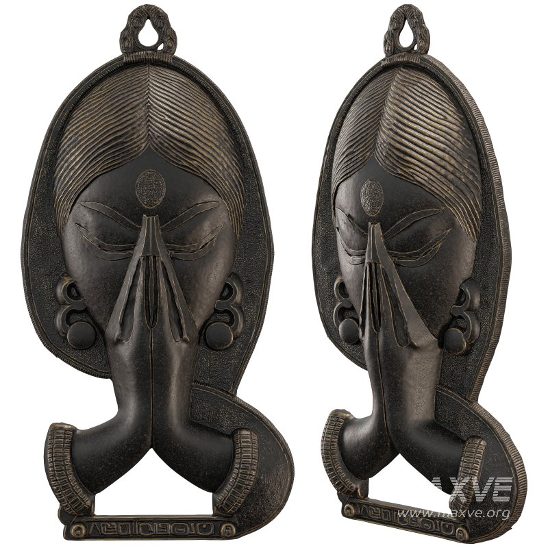 Indian Prayer Pose Welcome Wall Hanging - Image 6