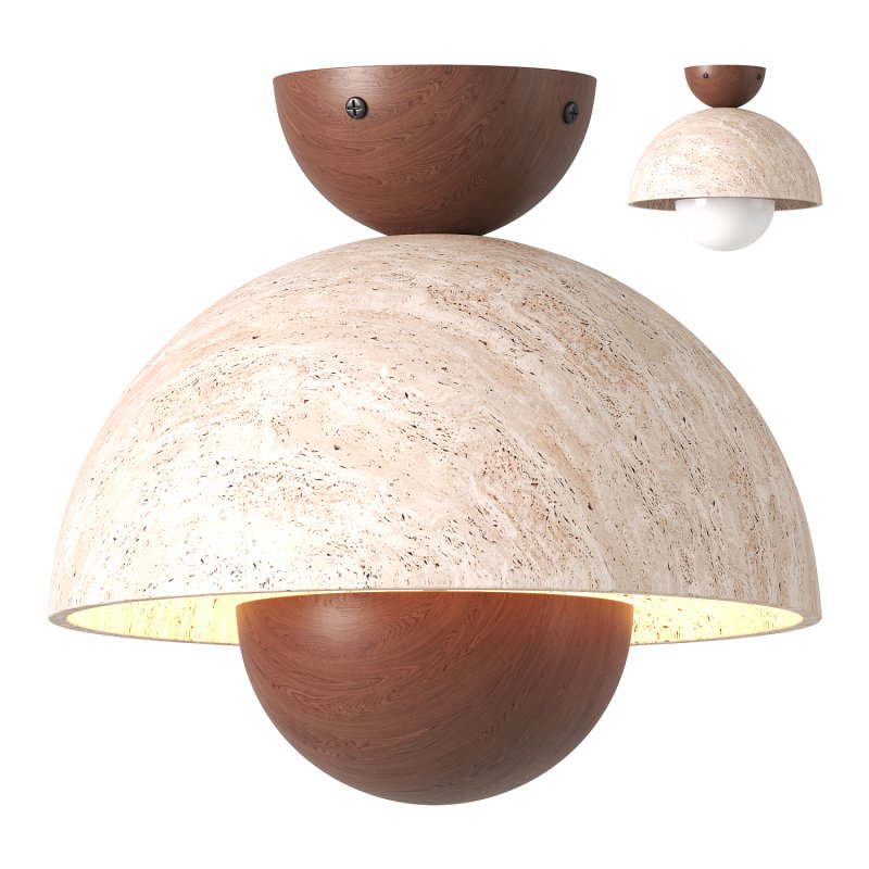 Nerio Travertine Ceiling Light - Image 2