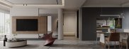 Modern living room and dining room interior scene - Thumbnail 1
