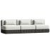 Beaumont Outdoor Teak Three Piece Modular Sofa - Thumbnail 1