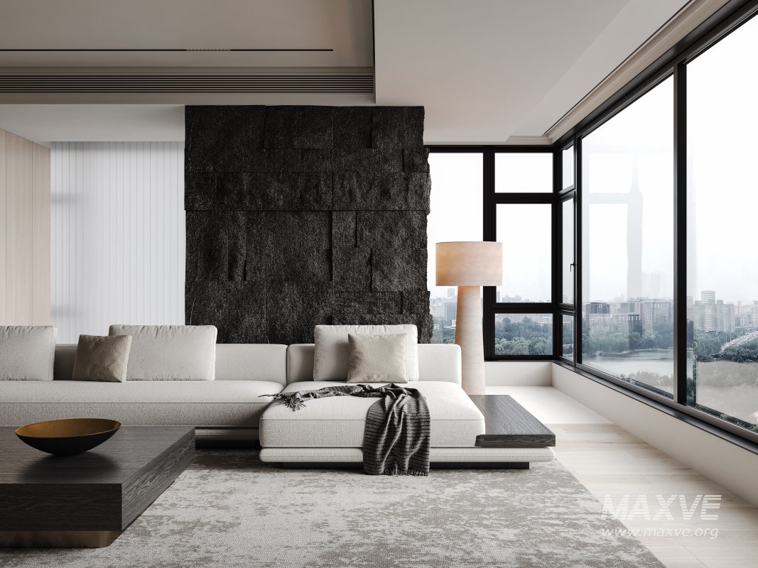 Modern living room and dining room interior scene - Image 5