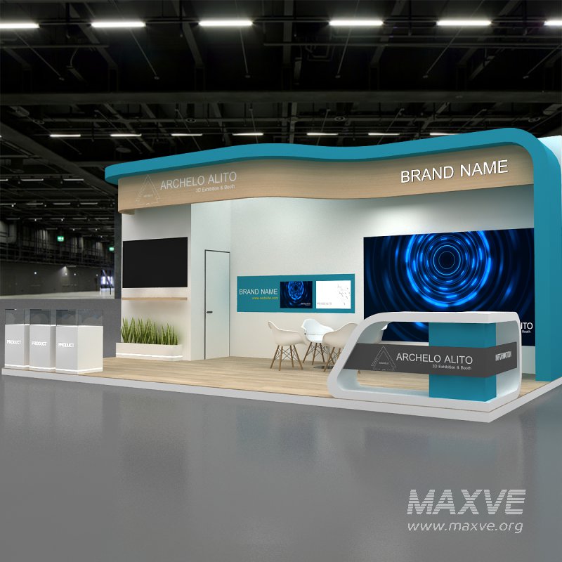 3D Exhibition Booth Model - Image 1