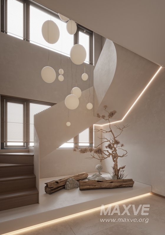 Modern living room and dining room interior scene - Image 2