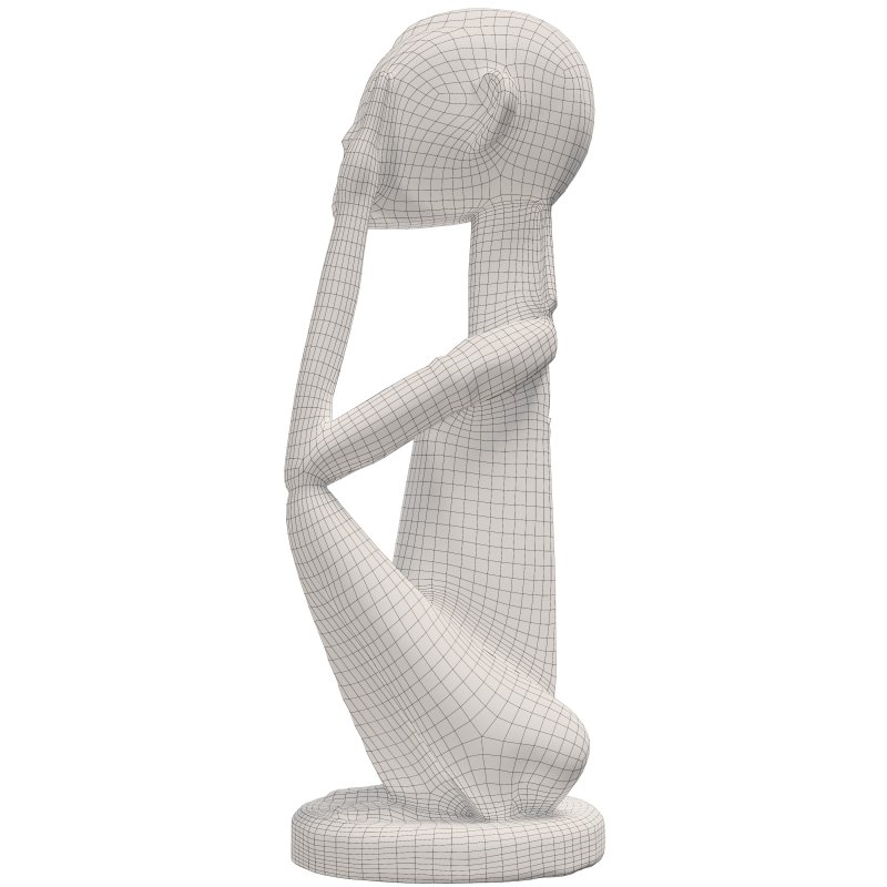 Traditional African Seated Figure Sculpture - Image 1