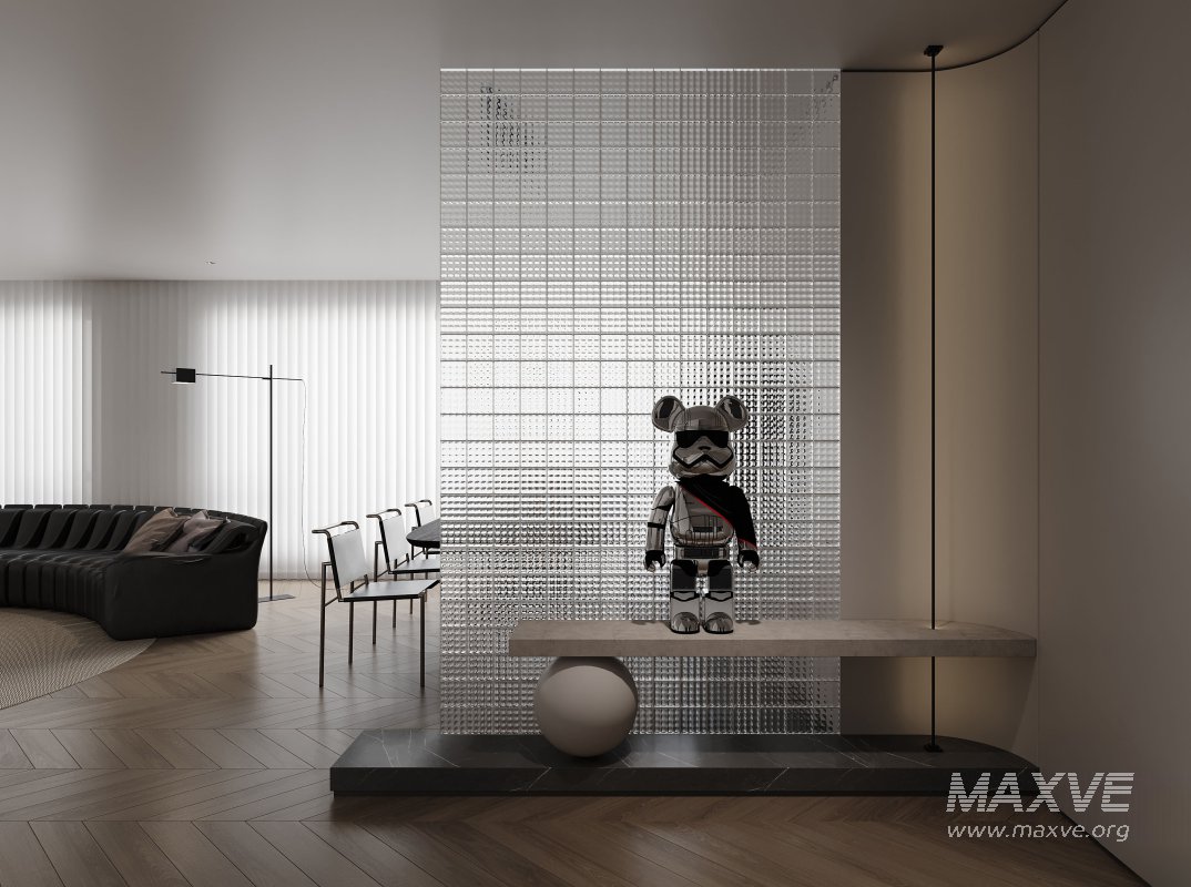 Modern living room and dining room interior scene - Image 6