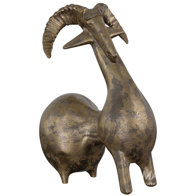 Antique Stylized goat Statue - Image 4