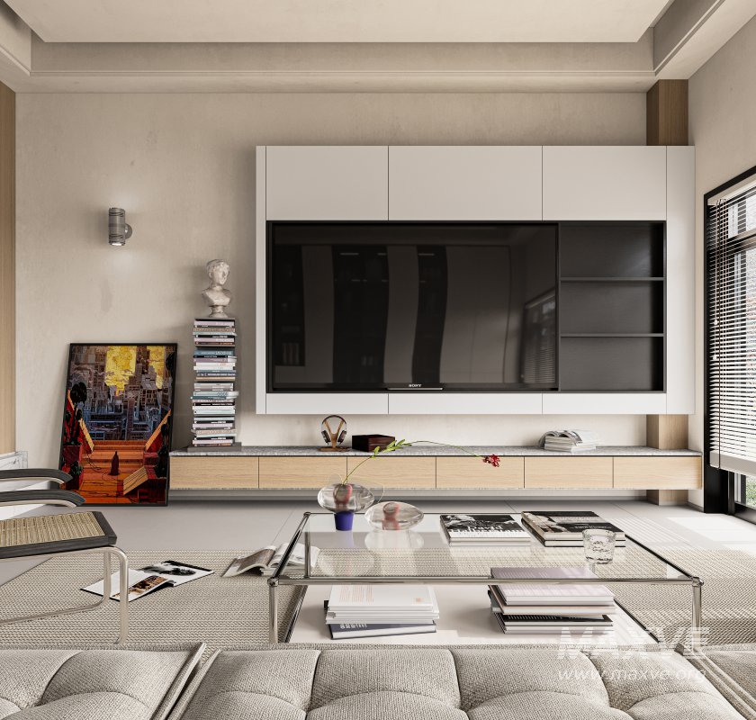 Modern living room and dining room interior scene - Image 6