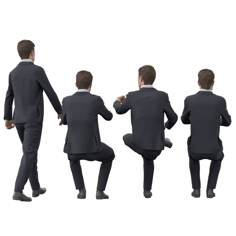 Man formal wear 4 poses - Image 1