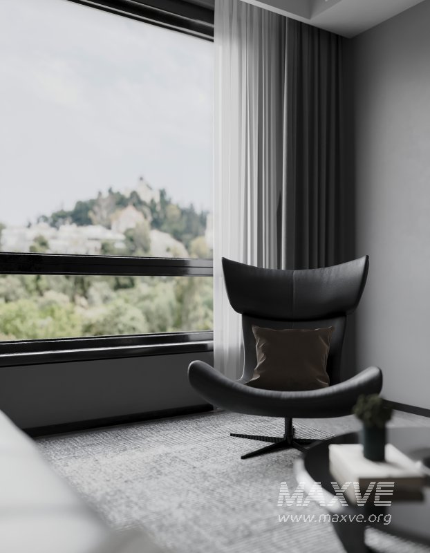 Modern living room and dining room interior scene - Image 6