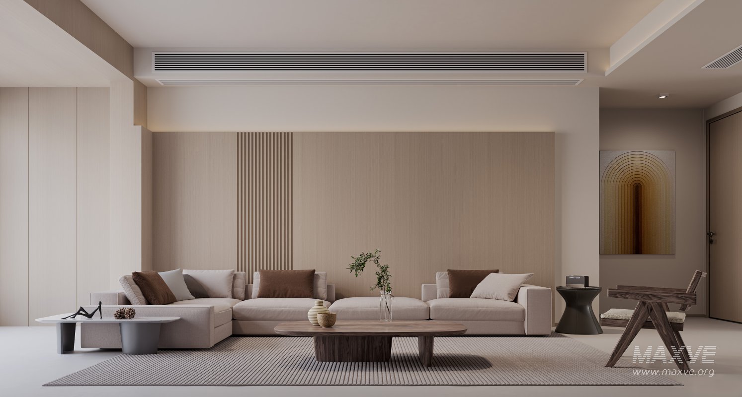 Modern living room and dining room interior scene - Image 3