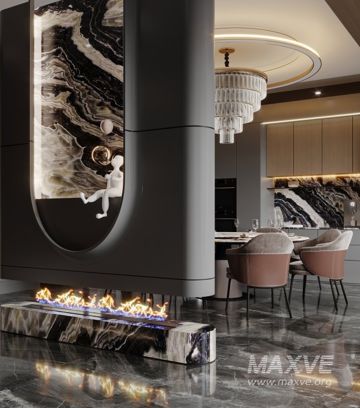 Luxurious living room and dining room - Image 9