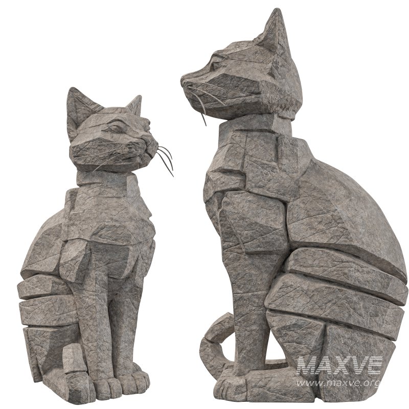 Rocky Cat Statue - Image 4