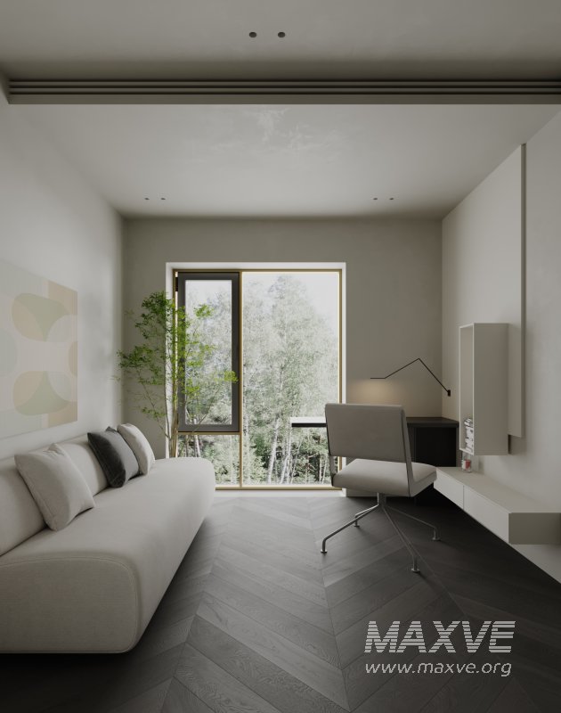 Modern living room and dining room interior scene - Image 4