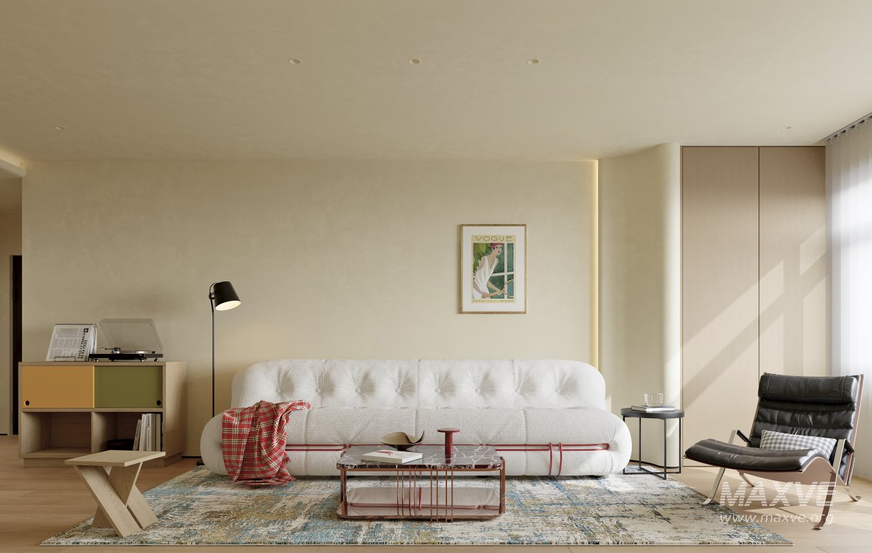 Modern living room and dining room interior scene - Image 5