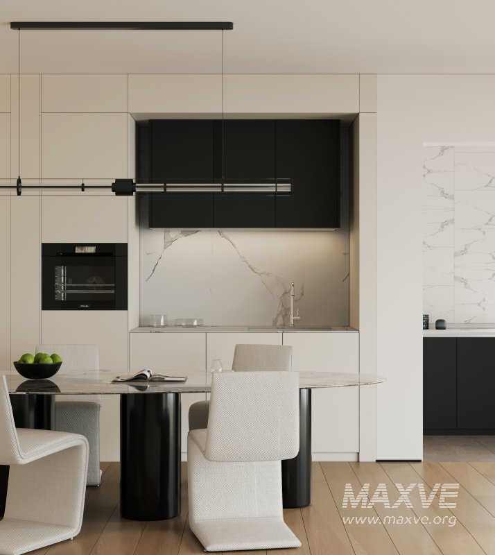 Modern living room and dining room interior scene - Image 3