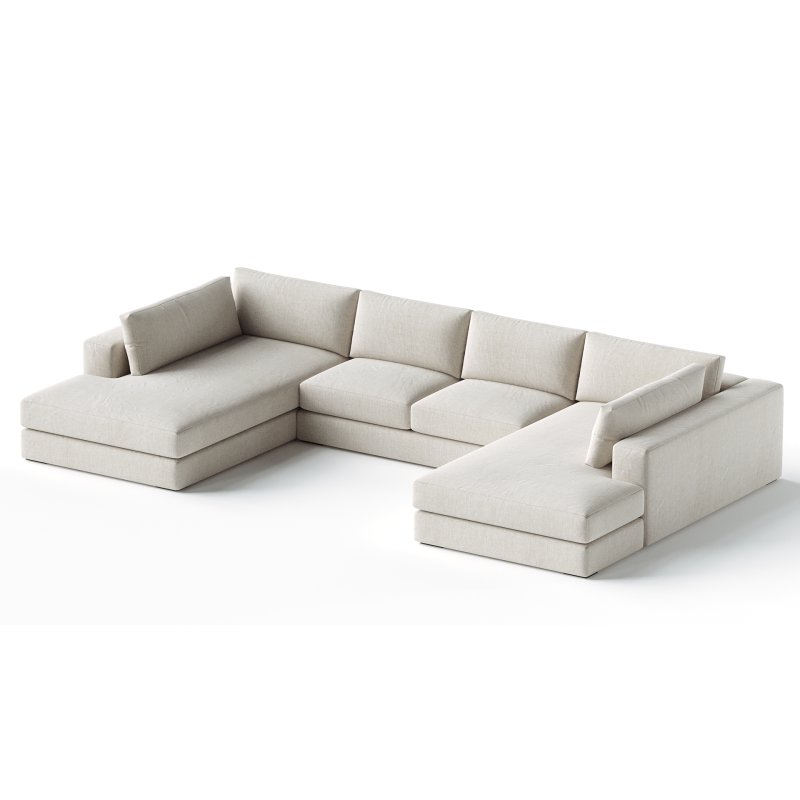 Oceanside 3-Piece Double Bumper Sectional Sofa - Image 4