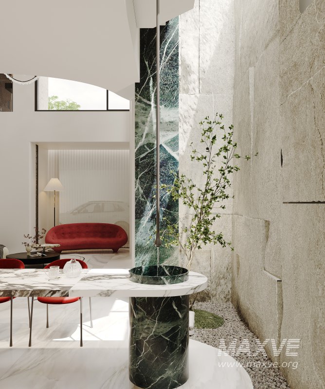 Luxury villa interior and courtyard - Image 15