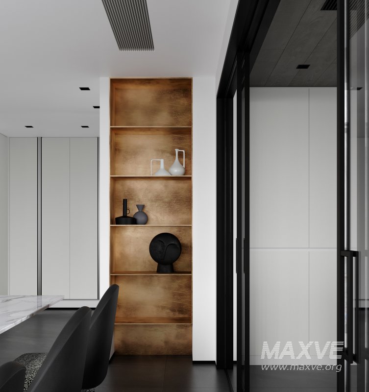 Modern living room and dining room interior scene - Image 4