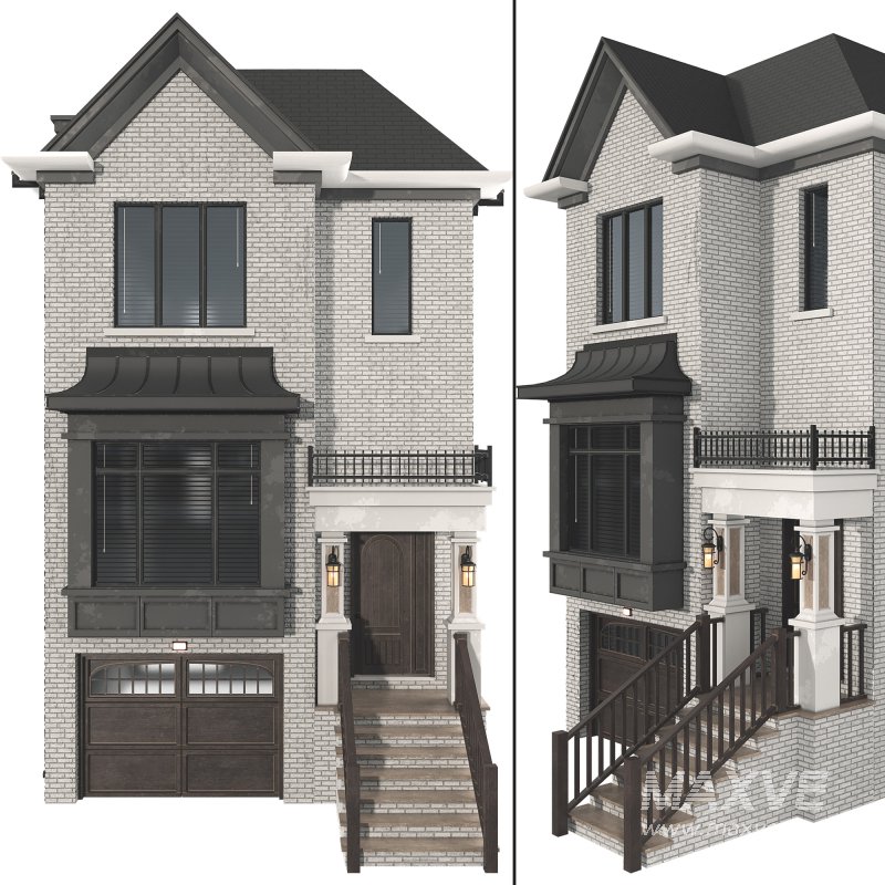 brick house with a pitched roof 02 - Image 1