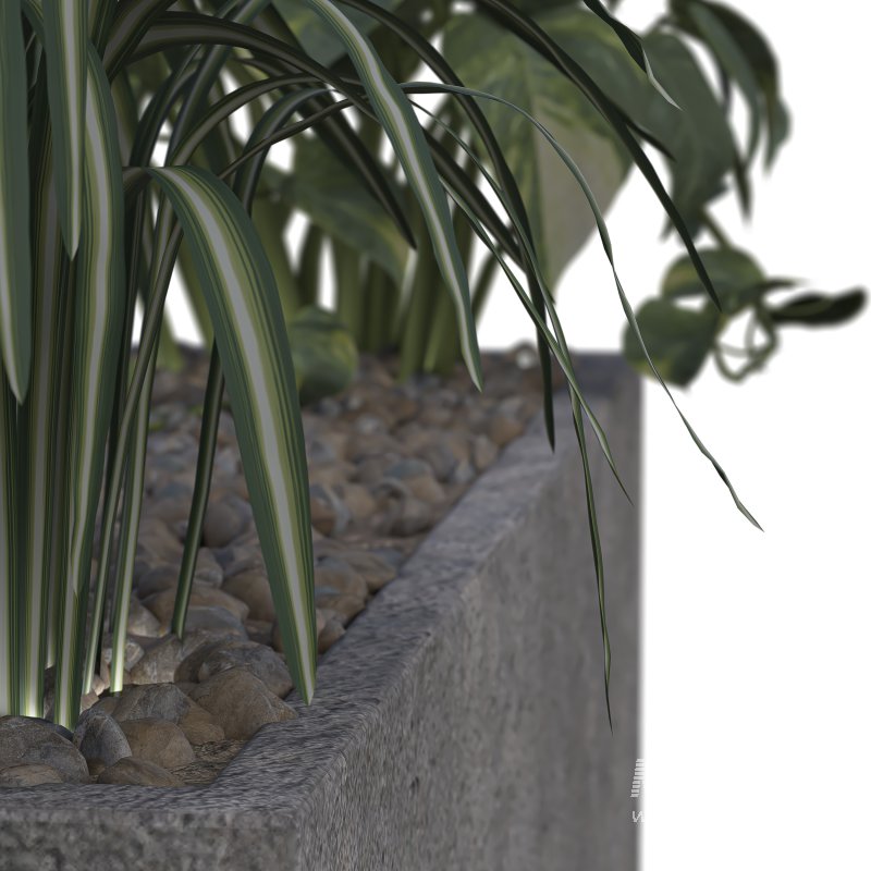 Minimalist Water Wall Fountain with Planters - Image 2