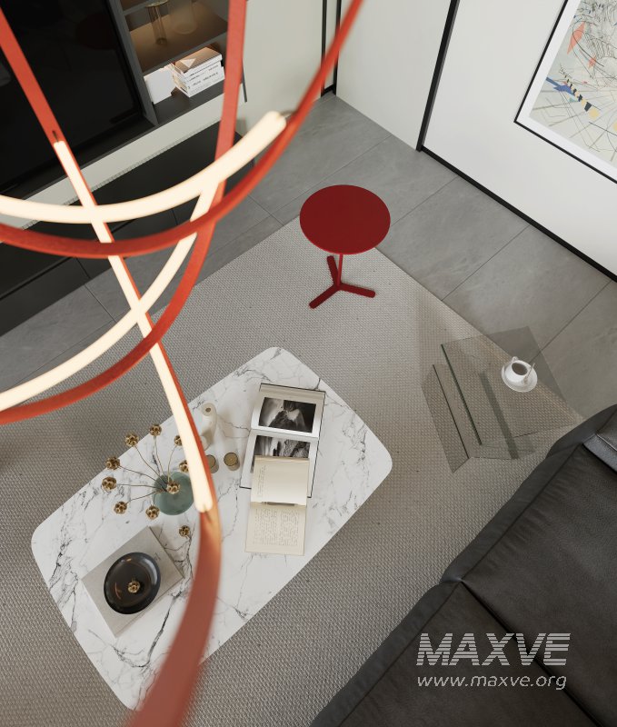 Modern living room and dining room interior scene - Image 6