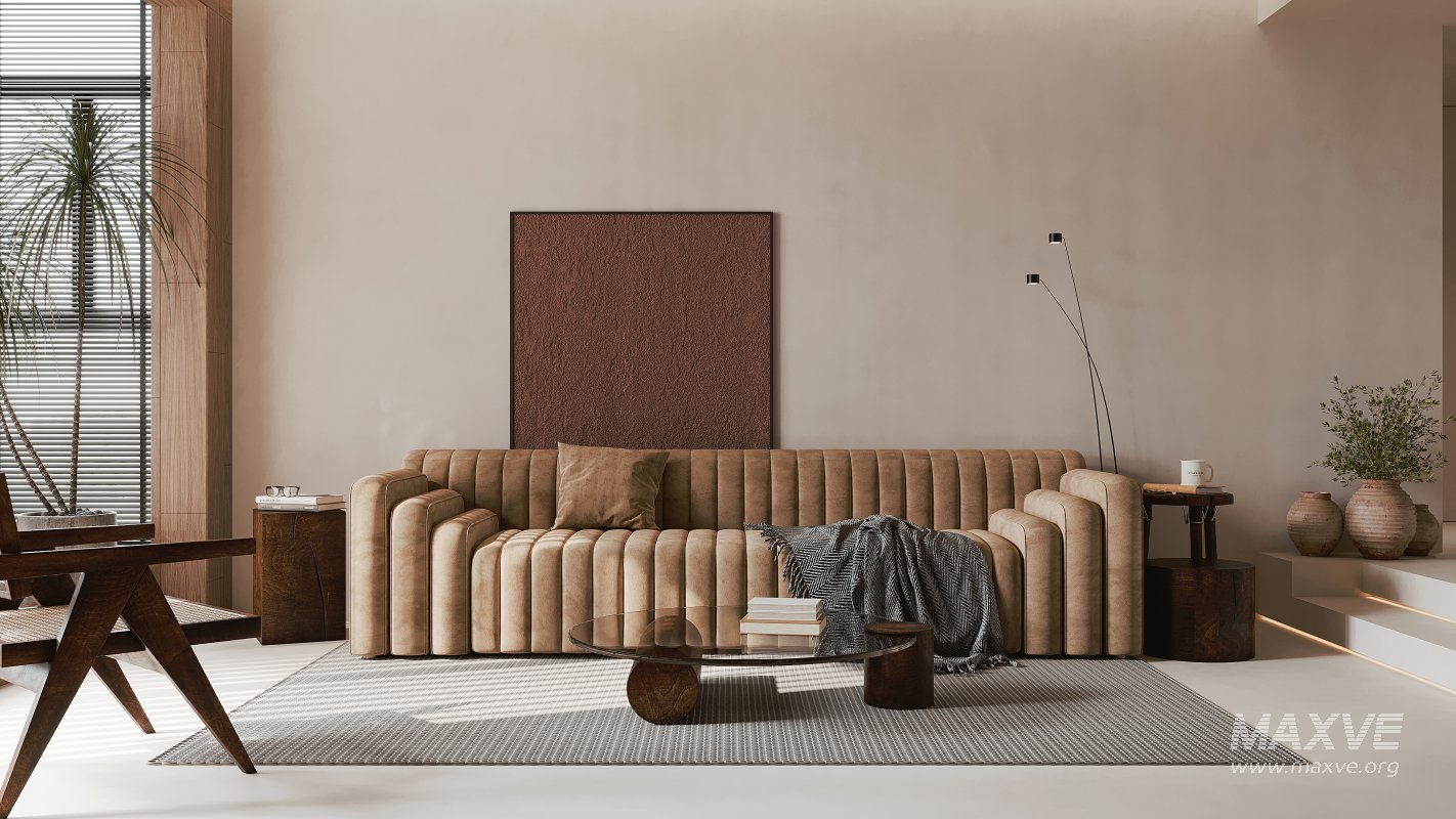 Modern living room and dining room interior scene - Image 4