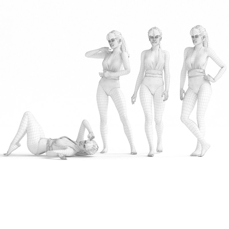 woman_bikini_4 poses - Image 4