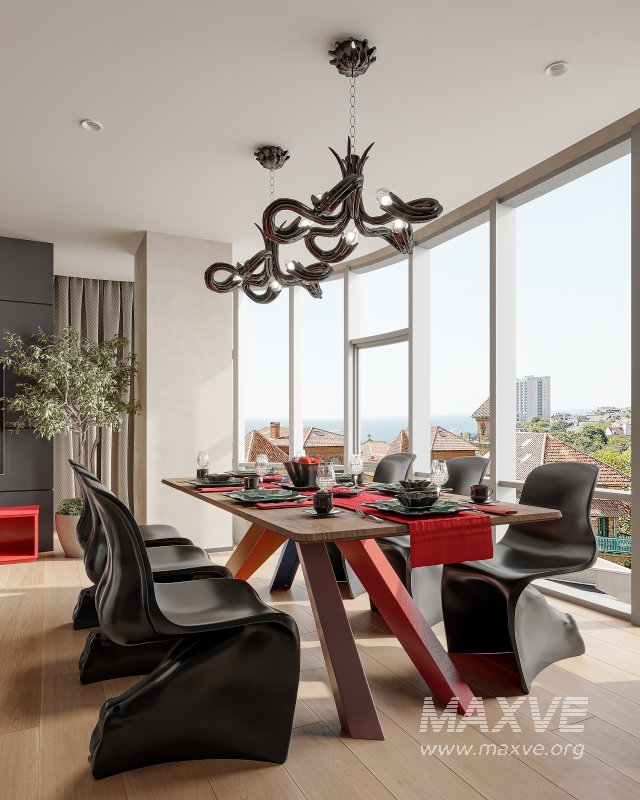 Luxurious living room and dining room - Image 5