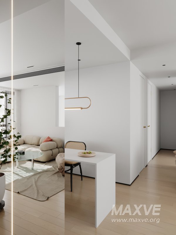 Modern living room and dining room interior scene - Image 7