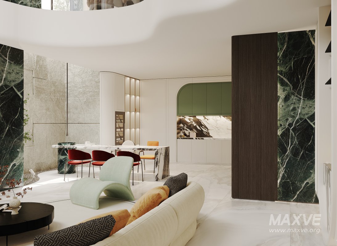 Luxury villa interior and courtyard - Image 8