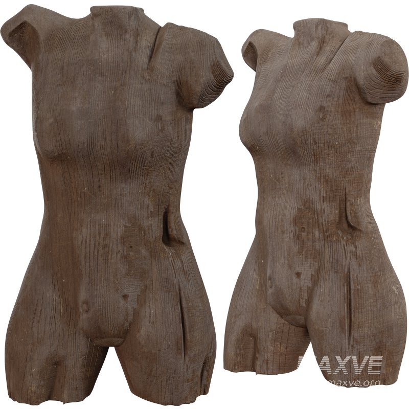 Wooden Man Body Statue - Image 6