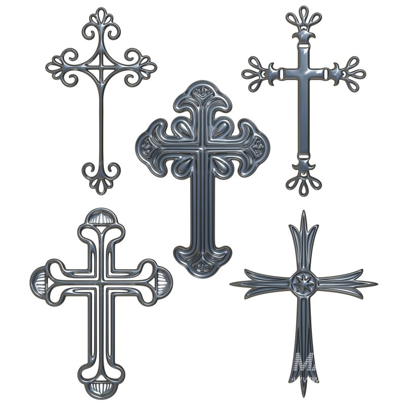 5 Christian Cross V11 - Image 1