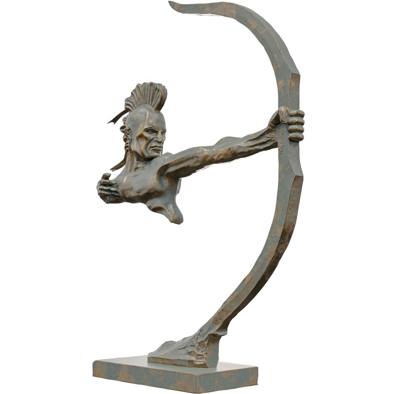 Dynamic_Archer_Statue_3D_Model_Stylized_Bronz - Image 2