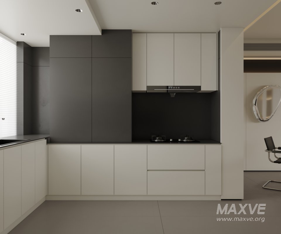 Modern living room and dining room interior scene - Image 17