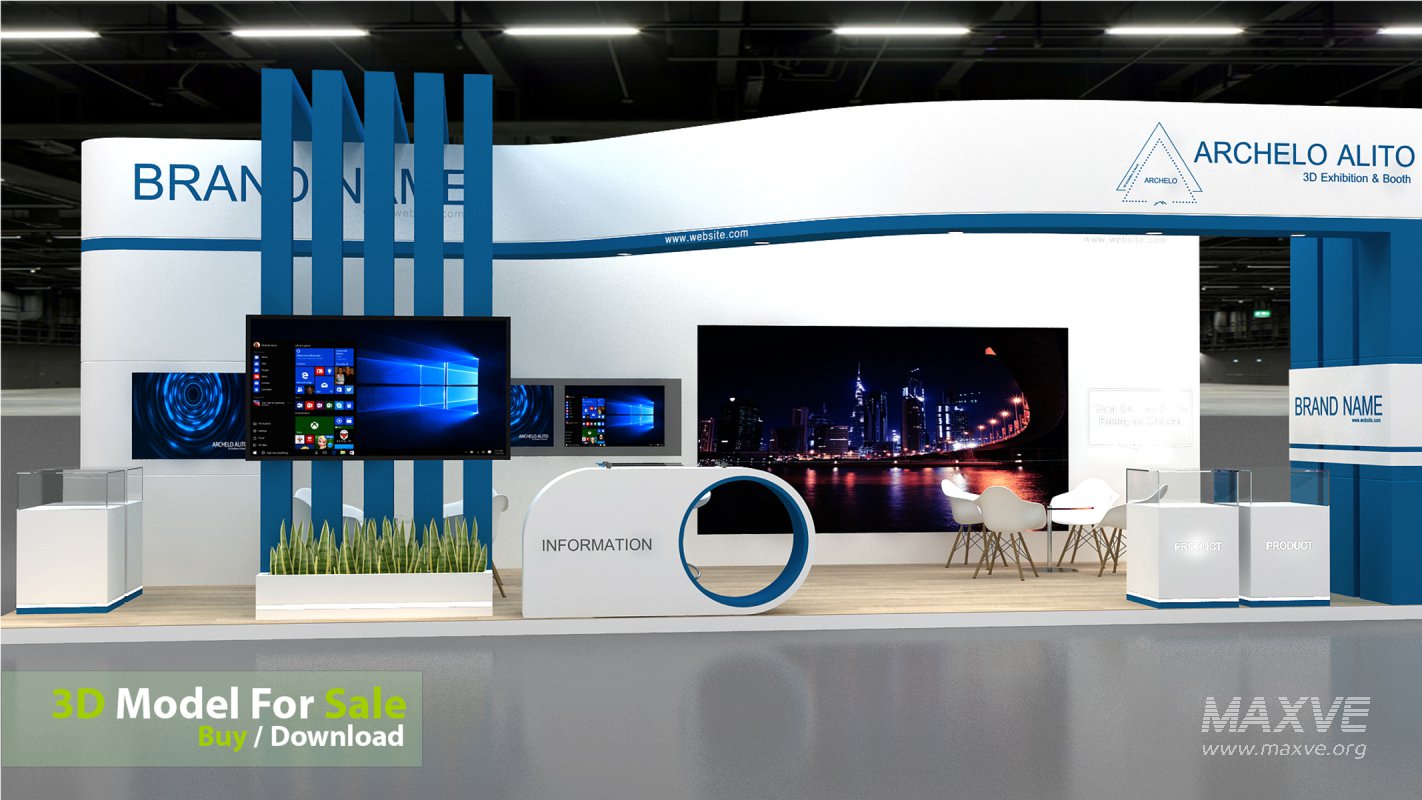 3D Exhibition Booth Model - Image 1