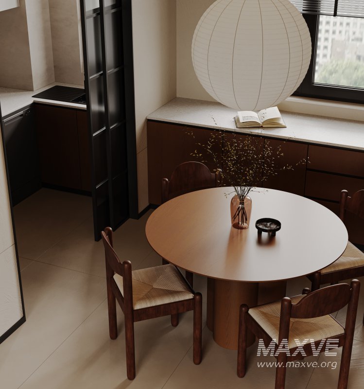 Modern living room and dining room interior scene - Image 10