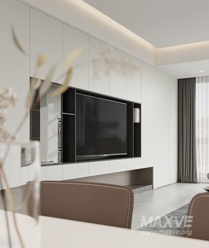 Modern living room and dining room interior scene - Image 5