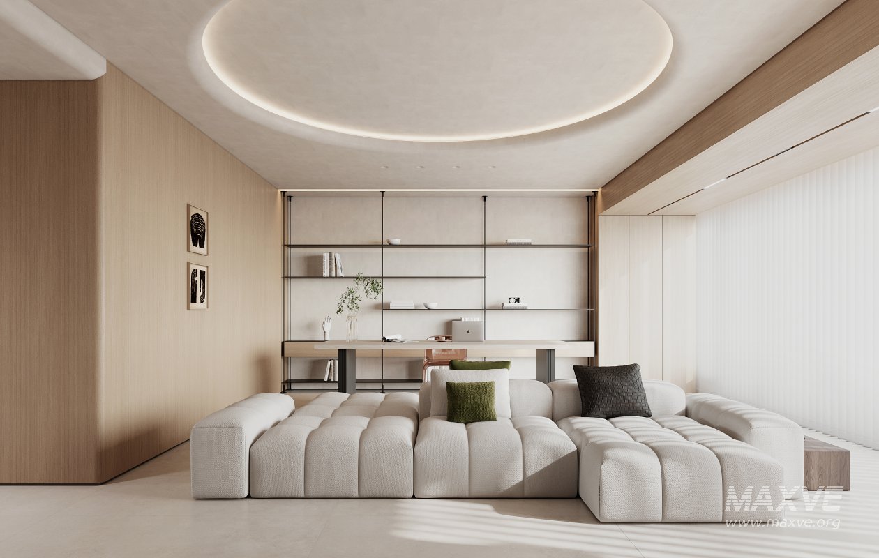 Modern living room and dining room interior scene - Image 6