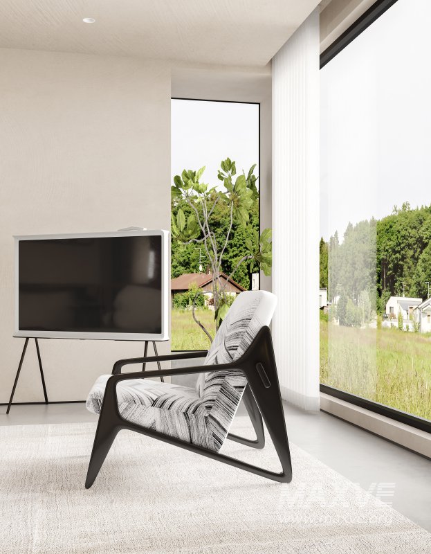 Modern living room and dining room interior scene - Image 7