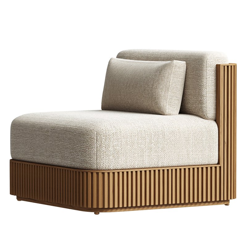 Beaumont Outdoor Teak Lounge Chair - Image 3