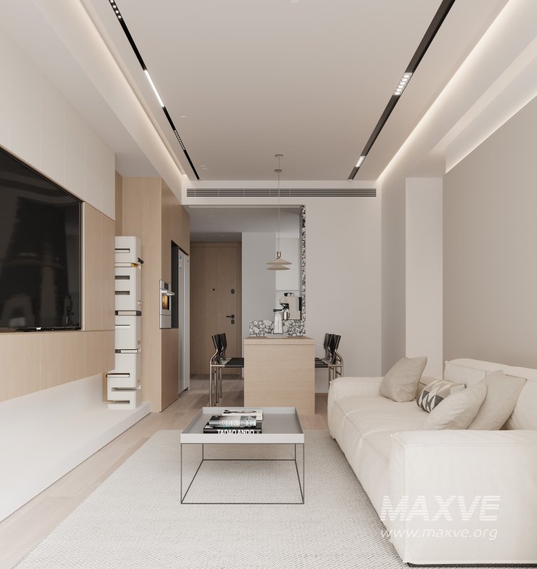 Modern living room and dining room interior scene - Image 5